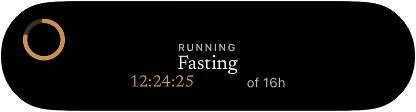 A running fast in the Dynamic Island, real screenshot